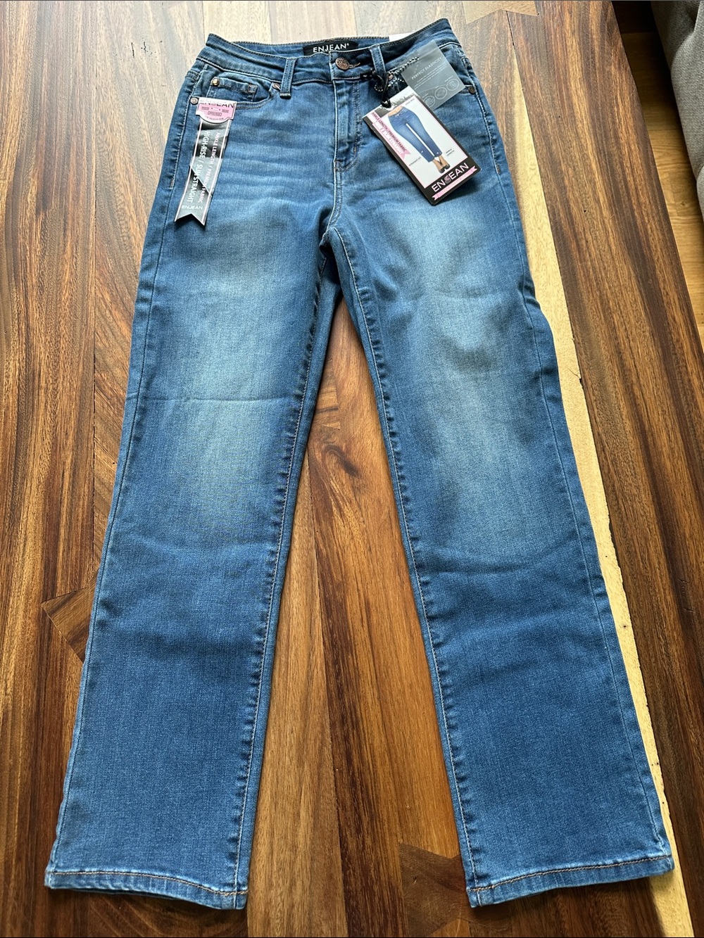ENJEAN Women’s Skinny Jeans — Classic Blue Stretch Denim